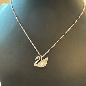 SWAROVSKI ICONIC SWAN Pendant, WHITE, RHODIUM PLATED 5411791